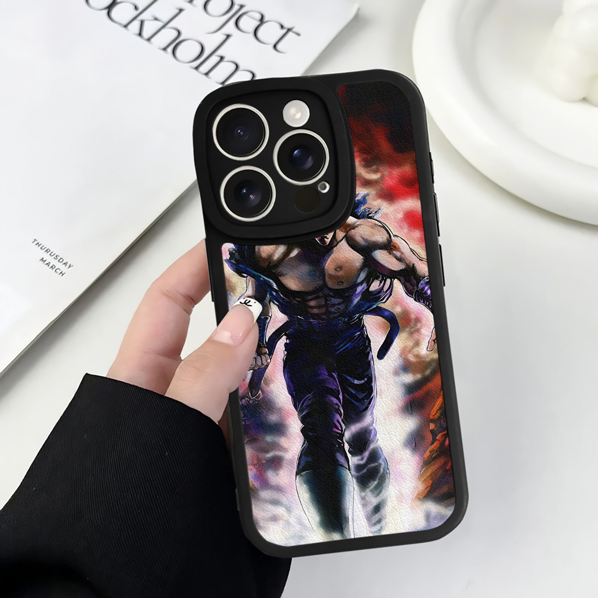 （画像用） 北斗の拳 Fist of the North Star 【iPhone 16シリーズ対応】シリコンスマホケース（レザー調） 材質：シリコン